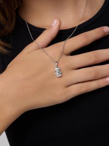 Серебряная подвеска АЛЬКОР с фианитом 03-4781/00КЦ-00 фото