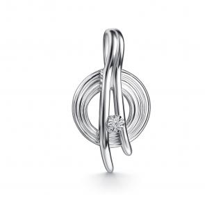 Серебряная подвеска АЛЬКОР с бриллиантом 03-5441/000Б-00 фото