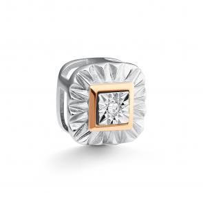 Серебряная подвеска АЛЬКОР с золотой накладкой и бриллиантом 03-5473/000Б-00 фото