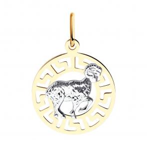 Золотая подвеска Знак зодиака Овен SOKOLOV 031294 фото