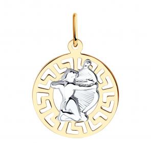 Золотая подвеска Знак зодиака Стрелец SOKOLOV 031302 фото