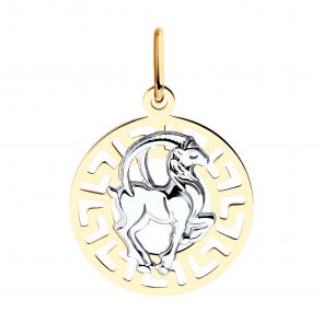 Золотая подвеска Знак зодиака Козерог SOKOLOV 031303 фото