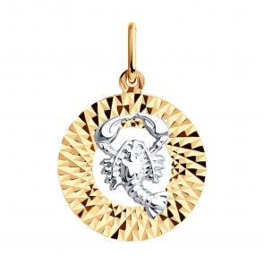 Золотая подвеска Знак зодиака Рак SOKOLOV 031380 фото