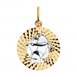 Золотая подвеска Знак зодиака Стрелец SOKOLOV 031385 фото