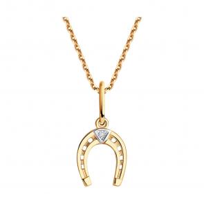 Золотая подвеска Символ года SOKOLOV с фианитом 031594 фото