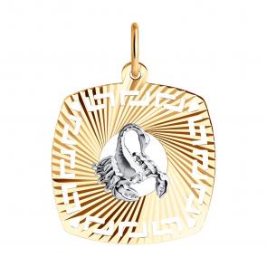 Золотая подвеска Знак зодиака Скорпион SOKOLOV 031641 фото