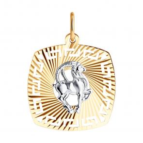 Золотая подвеска Знак зодиака Козерог SOKOLOV 031643 фото