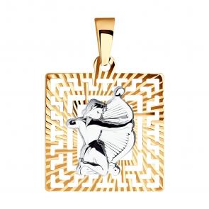 Золотая подвеска Знак зодиака Стрелец SOKOLOV 032228 фото