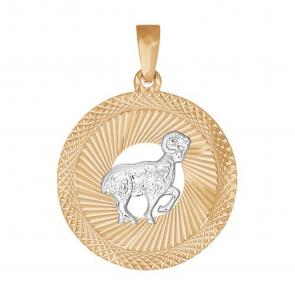 Золотая подвеска Знак зодиака Овен SOKOLOV 032325 фото