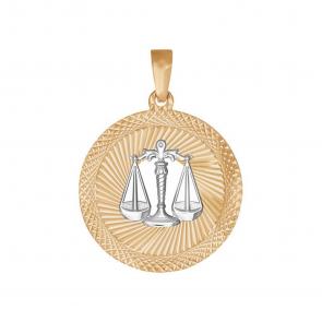 Золотая подвеска Знак зодиака Весы SOKOLOV 032331 фото