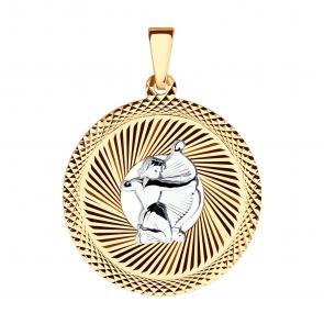 Золотая подвеска Знак зодиака Стрелец SOKOLOV 032333 фото