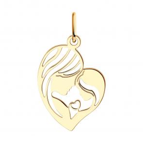 Золотая подвеска Мать и дитя SOKOLOV 033907 фото