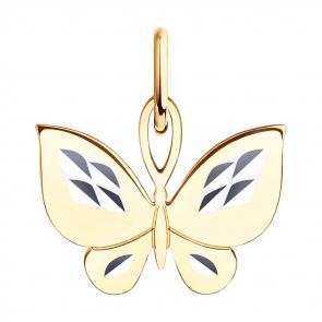 Золотые подвеска с алмазной гранью SOKOLOV 034645 фото