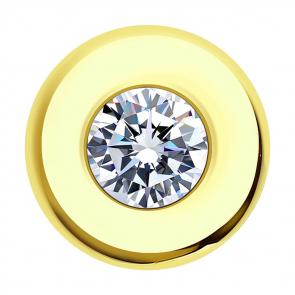 Подвеска из лимонного золота SOKOLOV с фианитом 034772-2 фото