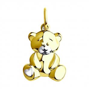 Подвеска из лимонного золота SOKOLOV 034948-2 фото