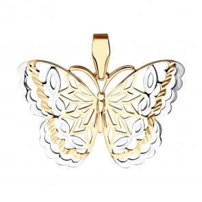 Золотая подвеска с алмазной гранью SOKOLOV 035050 фото