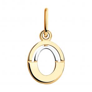 Золотая подвеска-буква О SOKOLOV 035564 фото