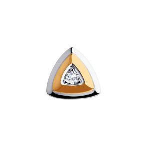 Золотая подвеска SOKOLOV с фианитом 035571 фото