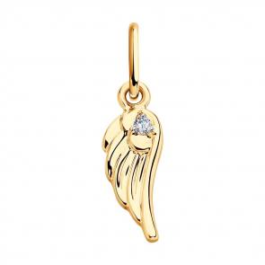 Золотая подвеска SOKOLOV с фианитом 035586 фото