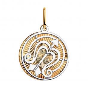 Золотая подвеска Знак зодиака Стрелец  SOKOLOV 035707 фото