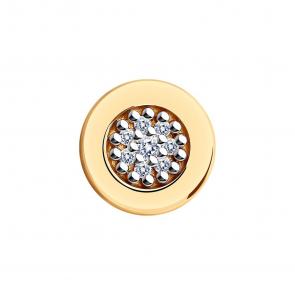 Золотая подвеска SOKOLOV с фианитом 035827 фото