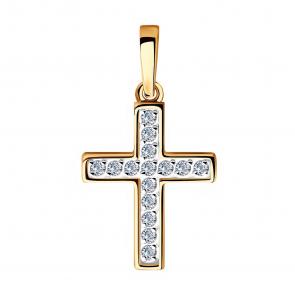 Золотая подвеска SOKOLOV с фианитом 035850 фото