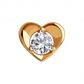 Золотая подвеска SOKOLOV с фианитом 035971 фото