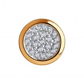 Золотая подвеска SOKOLOV с фианитом 035972 фото