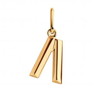 Золотая подвеска-буква Л SOKOLOV 036081 фото