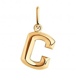 Золотая подвеска-буква С SOKOLOV 036084 фото