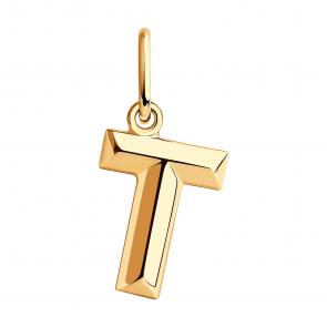Золотая подвеска-буква Т SOKOLOV 036085 фото