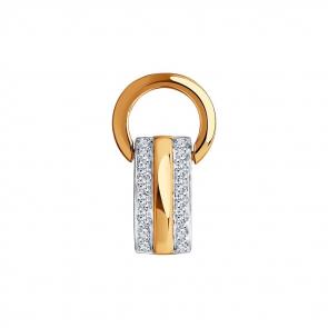 Золотая подвеска SOKOLOV с фианитом 036091 фото