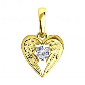 Подвеска из лимонного золота SOKOLOV с фианитом 036107-2 фото