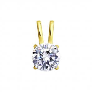 Подвеска из лимонного золота SOKOLOV с фианитом 036269-2 фото