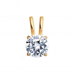 Золотая подвеска SOKOLOV с фианитом 036269 фото