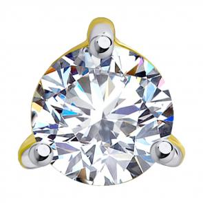 Подвеска из лимонного золота SOKOLOV с фианитом 036404-2 фото