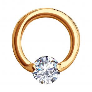 Золотая подвеска SOKOLOV с фианитом 036431 фото