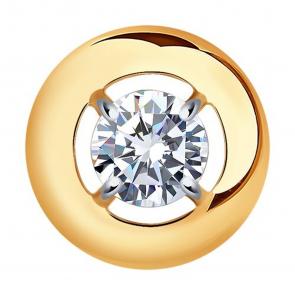 Золотая подвеска SOKOLOV с фианитом 036446 фото