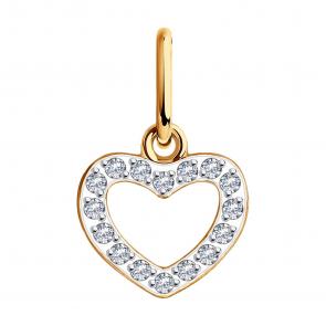 Золотая подвеска SOKOLOV с фианитом 036469 фото