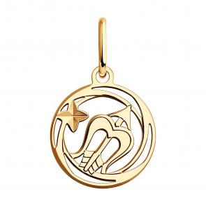 Золотая подвеска Знак зодиака Стрелец SOKOLOV 036523 фото