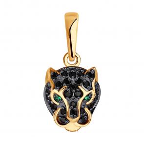 Золотая подвеска SOKOLOV с фианитом 036626 фото