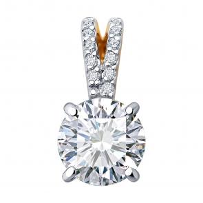 Золотая подвеска SOKOLOV с фианитом 036627 фото