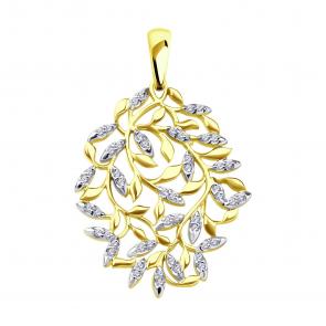 Золотая подвеска SOKOLOV с фианитом 036653-2 фото