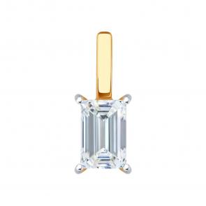 Золотая подвеска SOKOLOV с фианитом 036668 фото