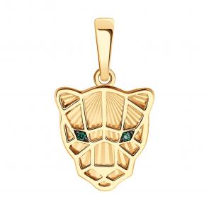 Золотая подвеска SOKOLOV с фианитом 036821 фото