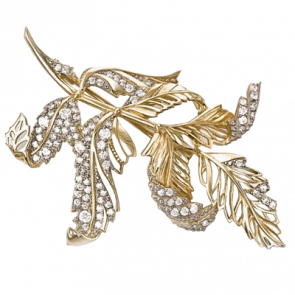 Брошь из лимонного золота Platina с фианитом 04-0082-00-501-1110-38 фото