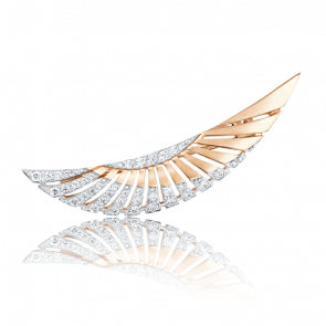 Золотая брошь Platina с фианитом 04-0093-00-401-1110-24 фото