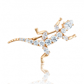 Золотая брошь Platina с фианитом 04-0103-00-401-1110-03 фото