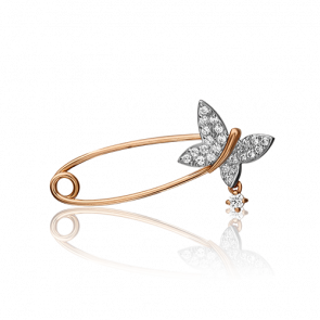 Золотая брошь Platina с фианитом 04-0115-00-401-1110-23 фото