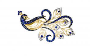 Золотая брошь Platina с фианитом 04-0120-00-404-1130-52 фото